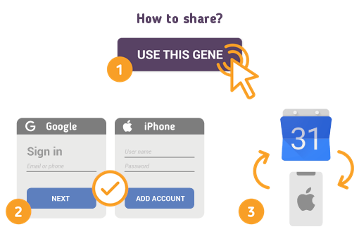 Share Google Calendar with iPhone using free SyncGene service