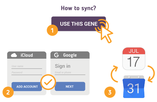 Sync iCloud Calendar with Google using SyncGene