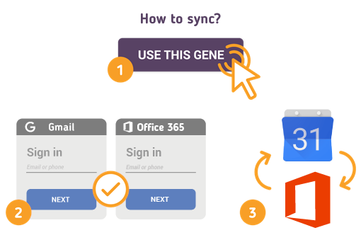 sync gmail calendar with outlook 365