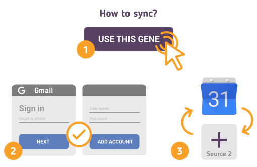 Sync Gmail Calendar using Free SyncGene service