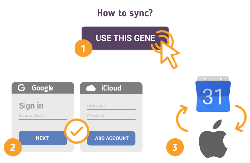 Sync Google Calendar with iOS using Free SyncGene service