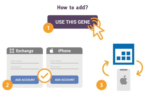 Add Shared Exchange Calendar to iPhone using SyncGene service